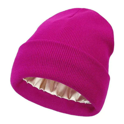 Soft Silk Winter Beanie - Warm Hair Protection Hat