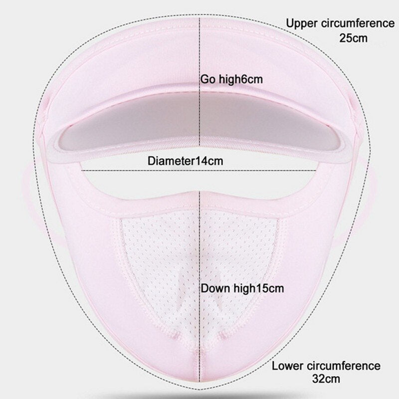 Breathable Summer Sun Hat Face Mask
