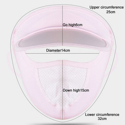 Breathable Summer Sun Hat Face Mask