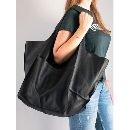 Big Genuine Leather Handbag for Ladies