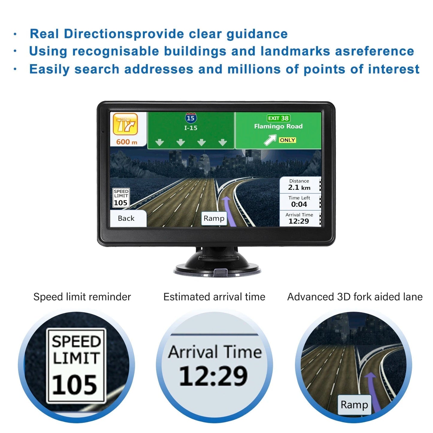 Portable 7 Inch Car GPS Navigator System