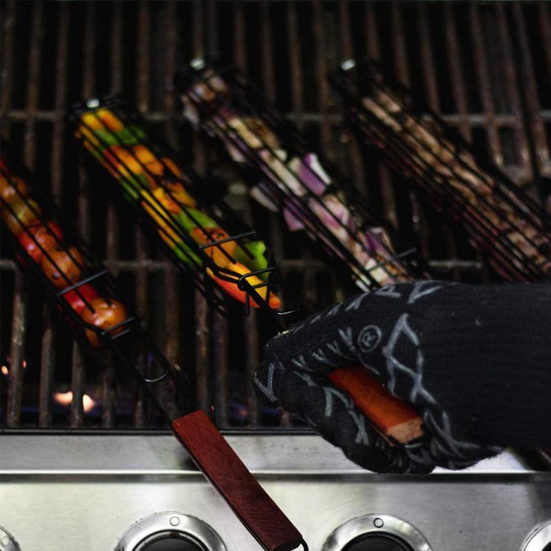 Stainless Steel Round BBQ Grill Basket