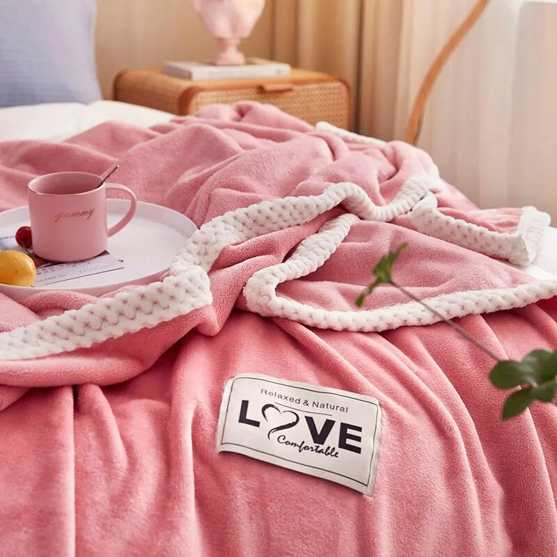 Cozy Lightweight Rose Blanket