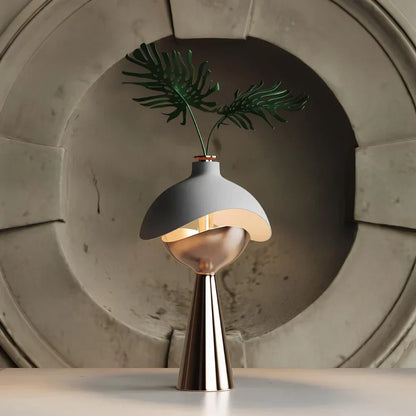 Elegant Circular Glass Desk Lamp