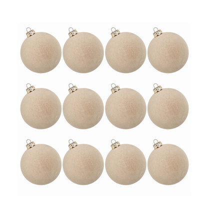 Soft Velvet Christmas Ornaments 12 Piece Set