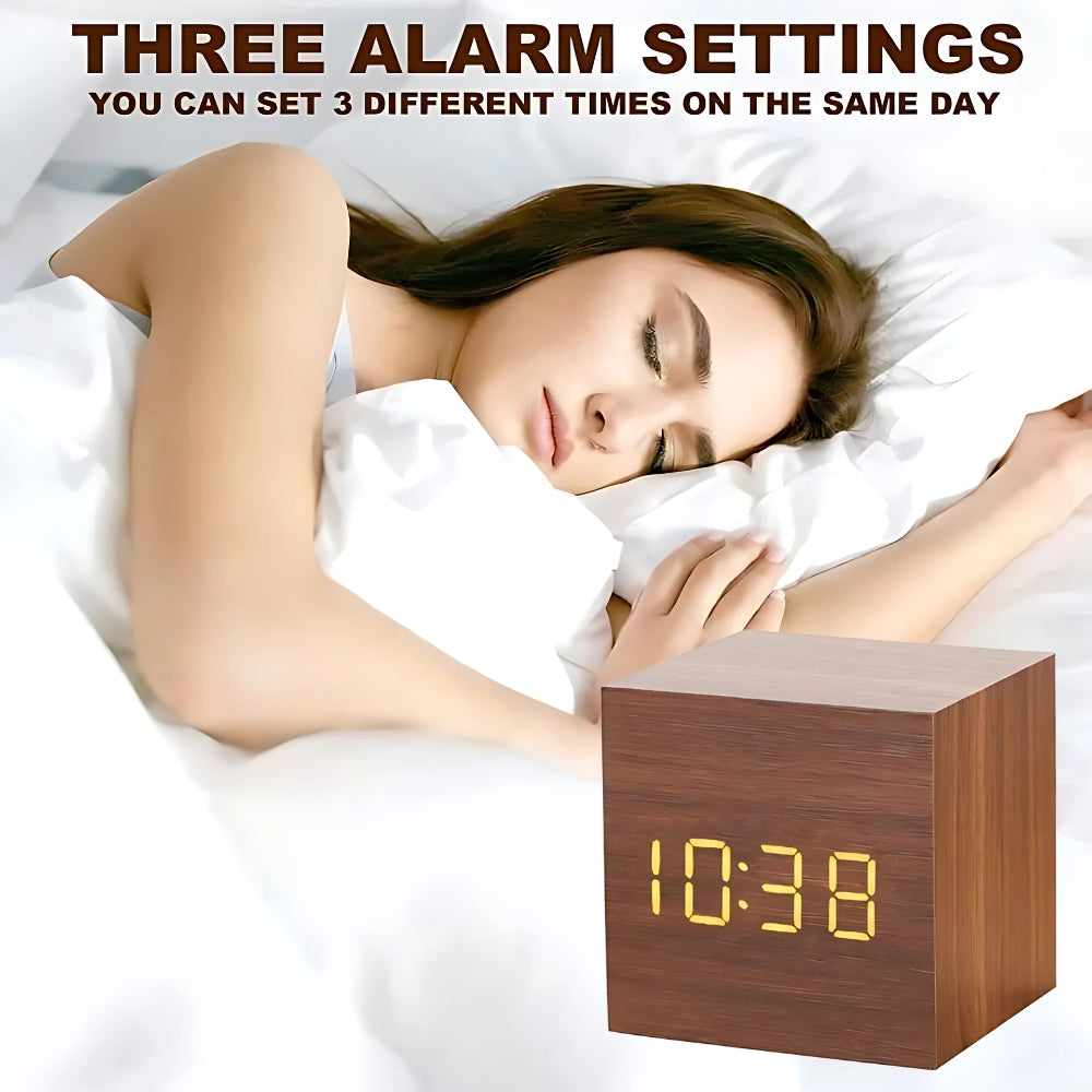 Compact LED Clock Radio Alarm