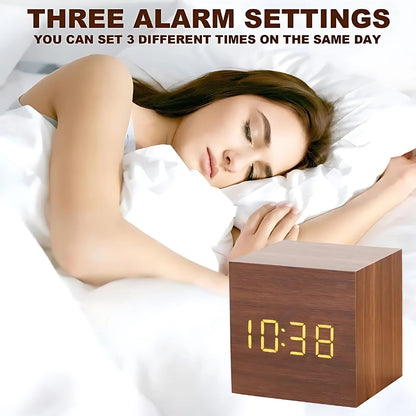 Compact LED Clock Radio Alarm