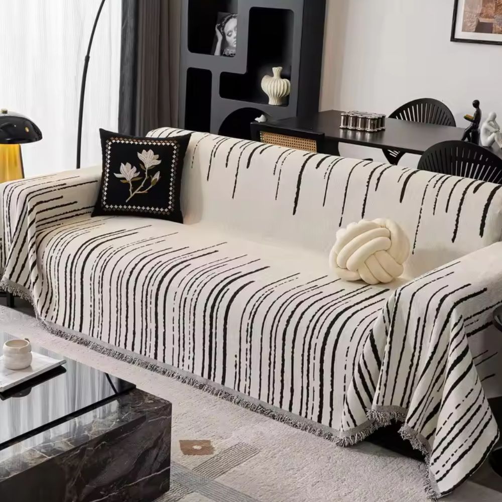 Plush Waterfall Couch Slipcover
