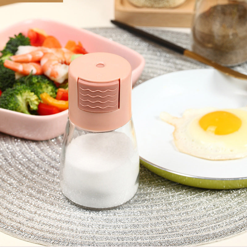 Small Clear Glass Spice Container for Kitchen