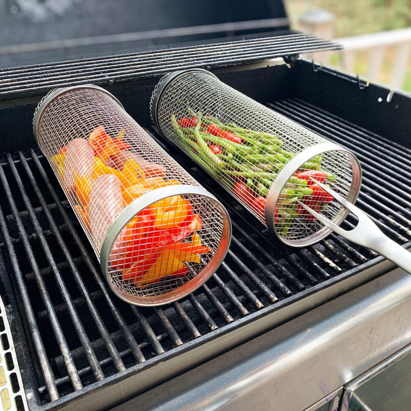 Compact Travel Camping BBQ Grill Basket