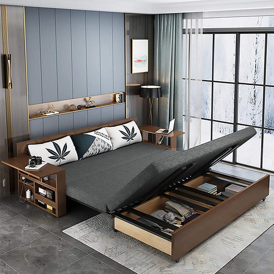 Compact Solid Wood Foldable Sofa Bed - Luxicro