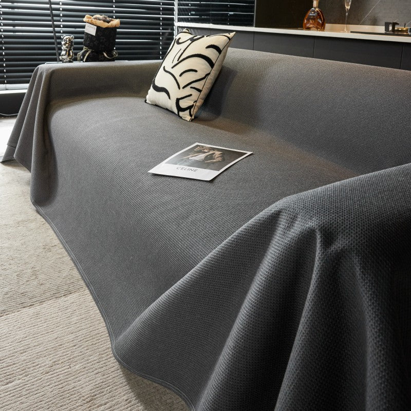 Plush Textured Water Resistant Sofa Throw Blanket