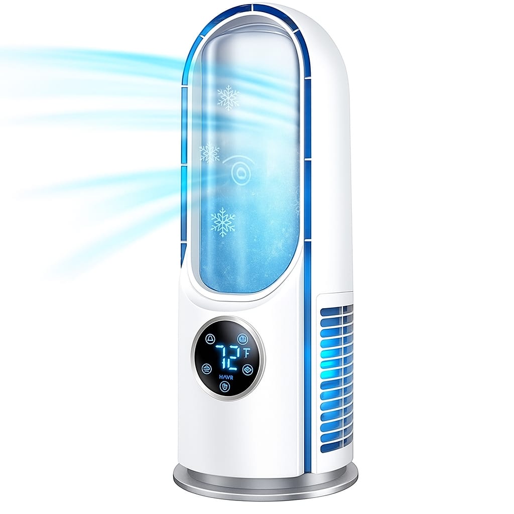 Compact Quiet Personal Air Fan Cooler - Luxicro