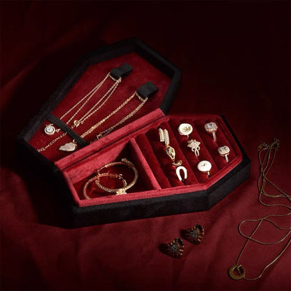 Dark Wooden Jewelry Chest Box