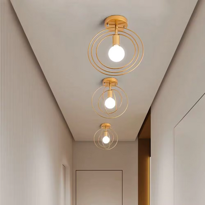 Elegant Round Gold Ceiling Lamp Fixture