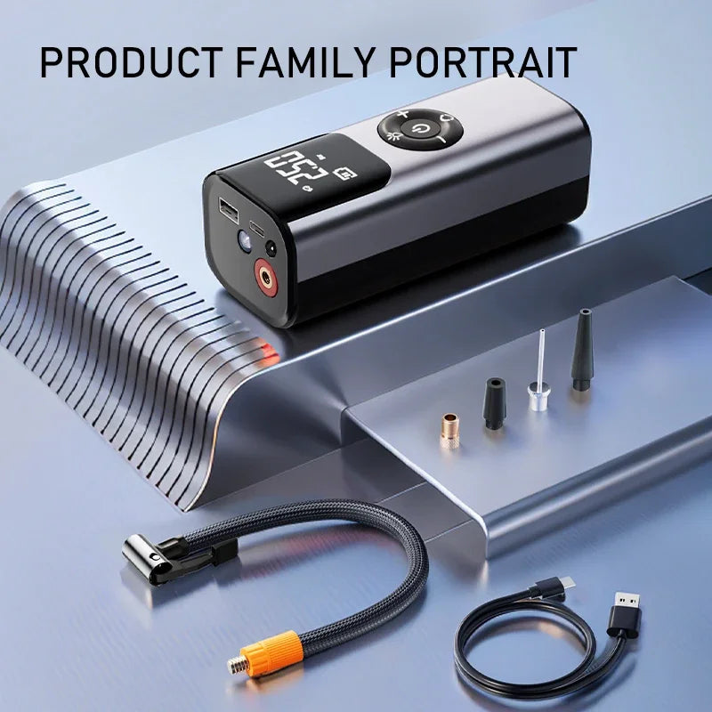 Portable Compact Car Tire Inflator Pump
