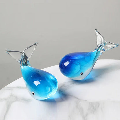 Beautiful Ocean Whale Glass Figurine