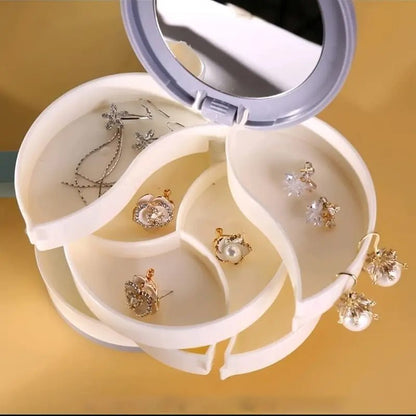 Spinning Jewelry Organizer Box for Women