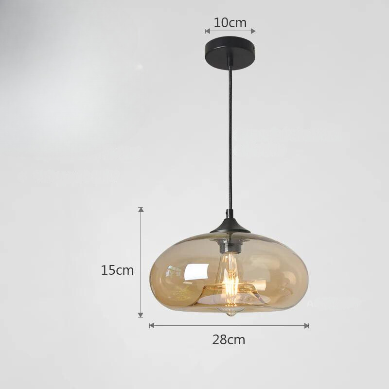 Vibrant Hanging Glass Ceiling Light