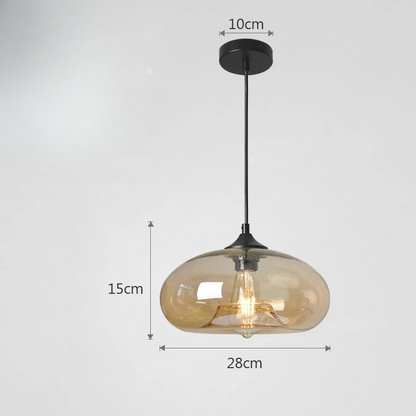 Vibrant Hanging Glass Ceiling Light