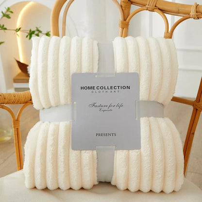 Cozy Colorful Fuzzy Blanket Throw