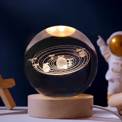 Exquisite Etched Crystal Ball
