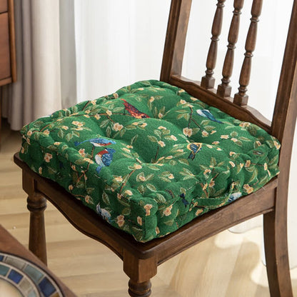 Vibrant Garden Bird Throw Pillow