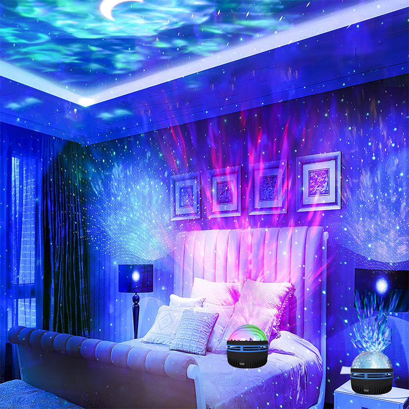 Vibrant Ocean and Starry Night Light Projector
