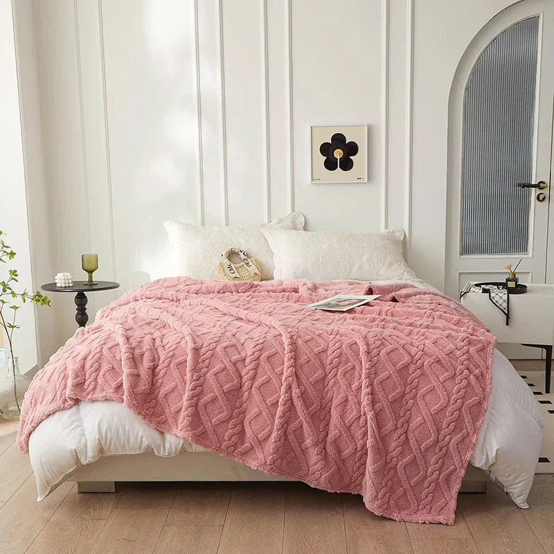Plush Reversible Wool Blanket