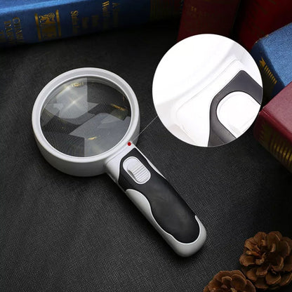 Compact 20X LED Magnifier Reading Lamp - Luxicro