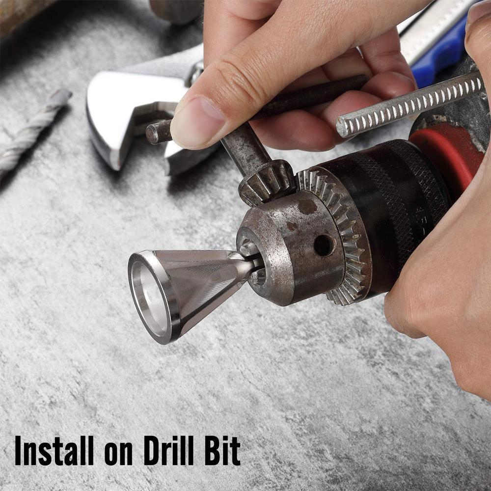 Fast Drill Bit Deburrer with External Edge Smoother