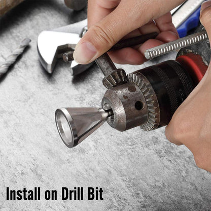 Fast Drill Bit Deburrer with External Edge Smoother