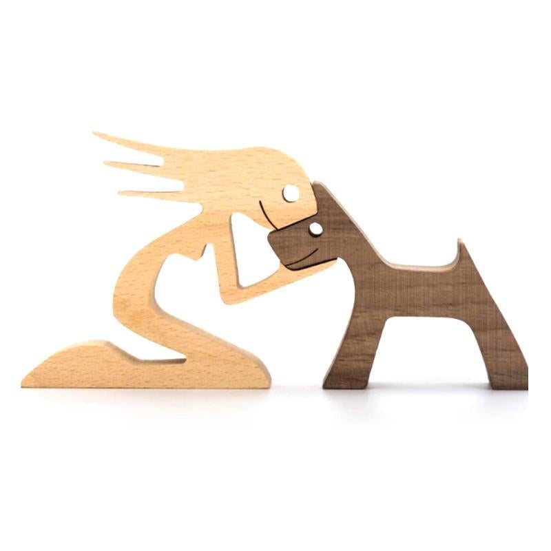 Handcrafted Wooden Animal Figurine Table Decor