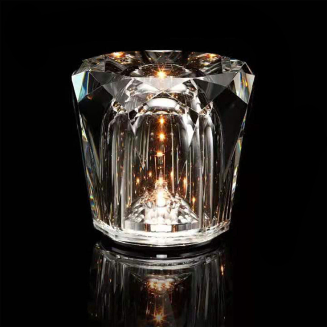 Sleek Transparent LED Table Lamp - Luxicro