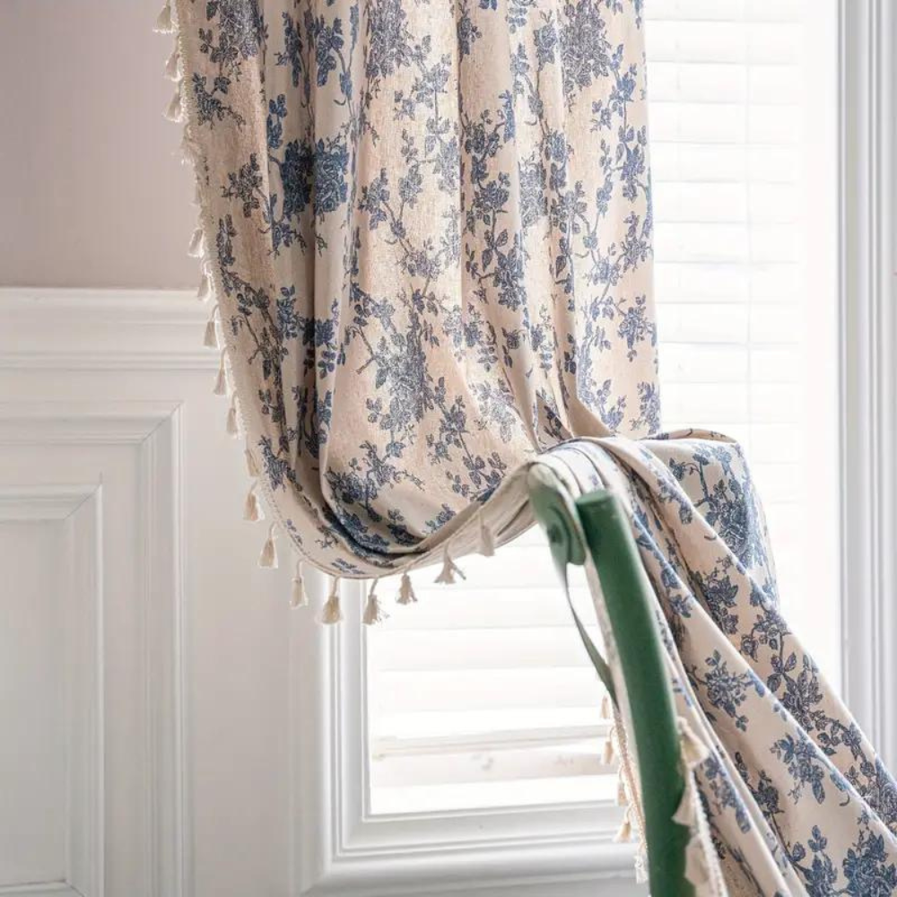 Beautiful Flower Pattern Window Curtain - Luxicro