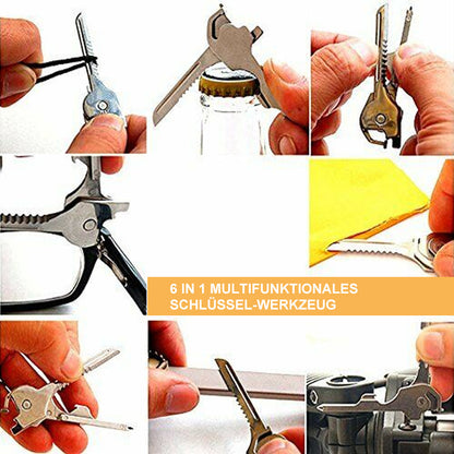 Compact 6-in-1 Folding Keychain Tool - Luxicro