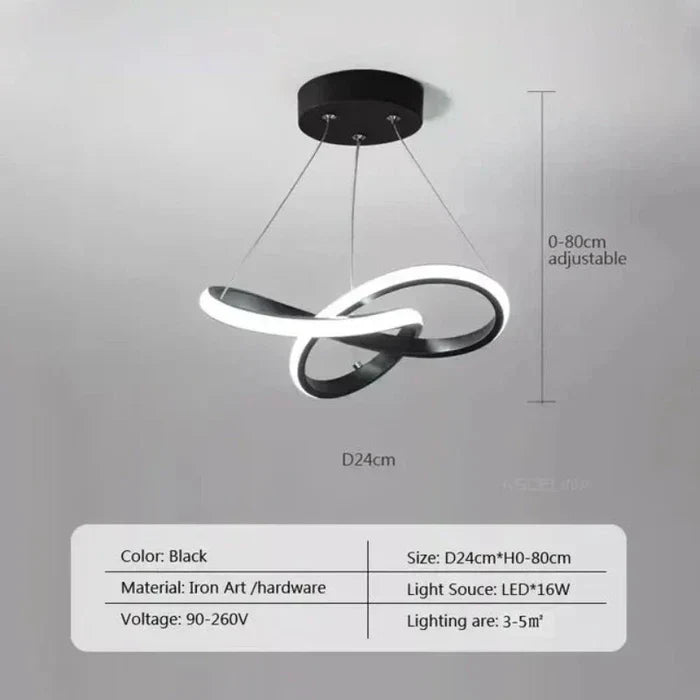 Modern Wave LED Ceiling Lamp