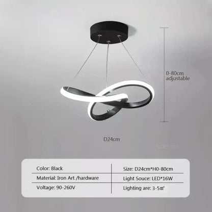 Modern Wave LED Ceiling Lamp