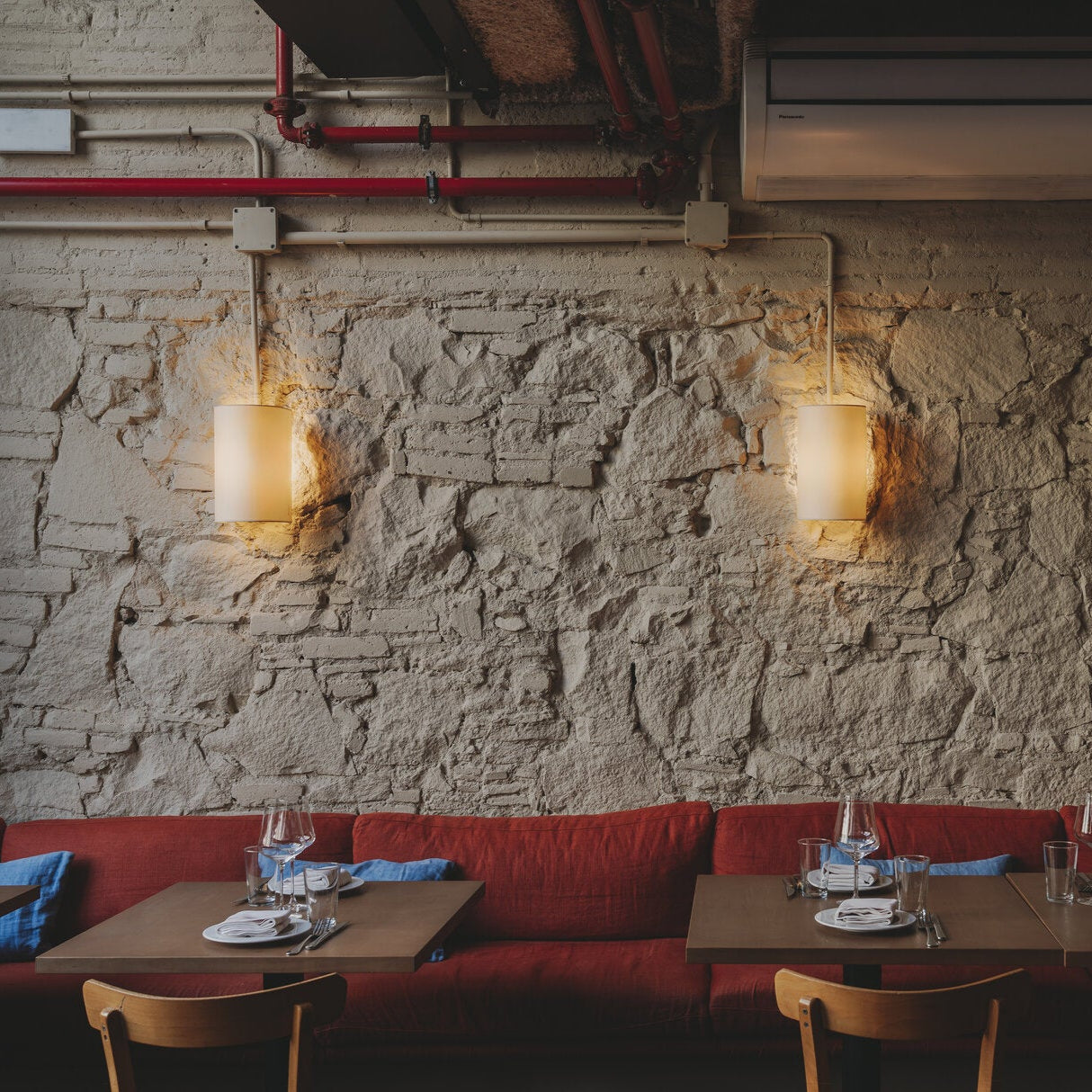 Simple Fabric Wall Lamp in Earthy Tone