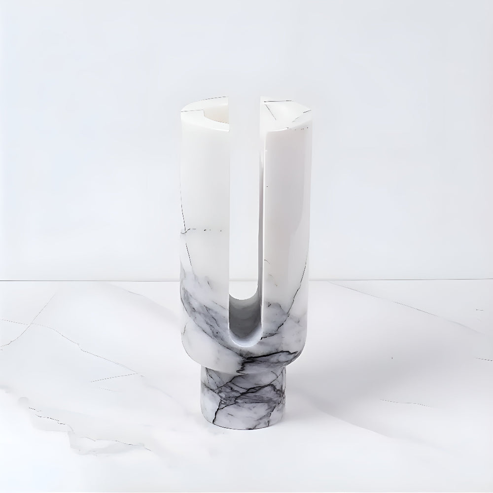 Luxury White Marble Candle Stand