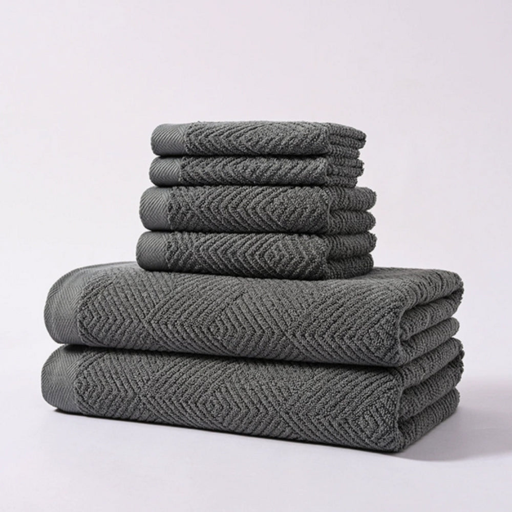 Soft Absorbent Cotton Towels 6 Piece Set