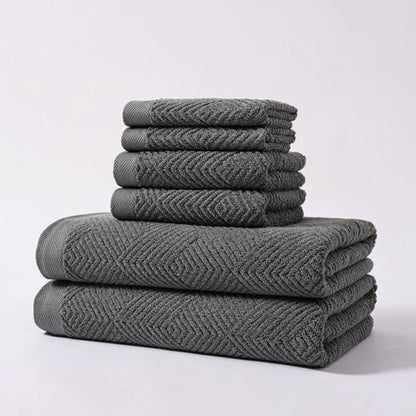 Soft Absorbent Cotton Towels 6 Piece Set