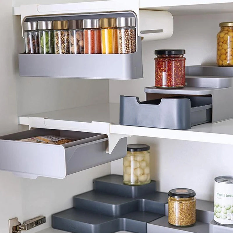 Space Saving Under Shelf Spice Rack