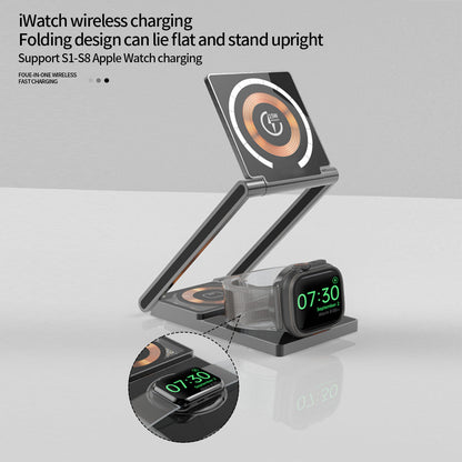 Compact 3 in 1 Wireless Fast Charging Pad
