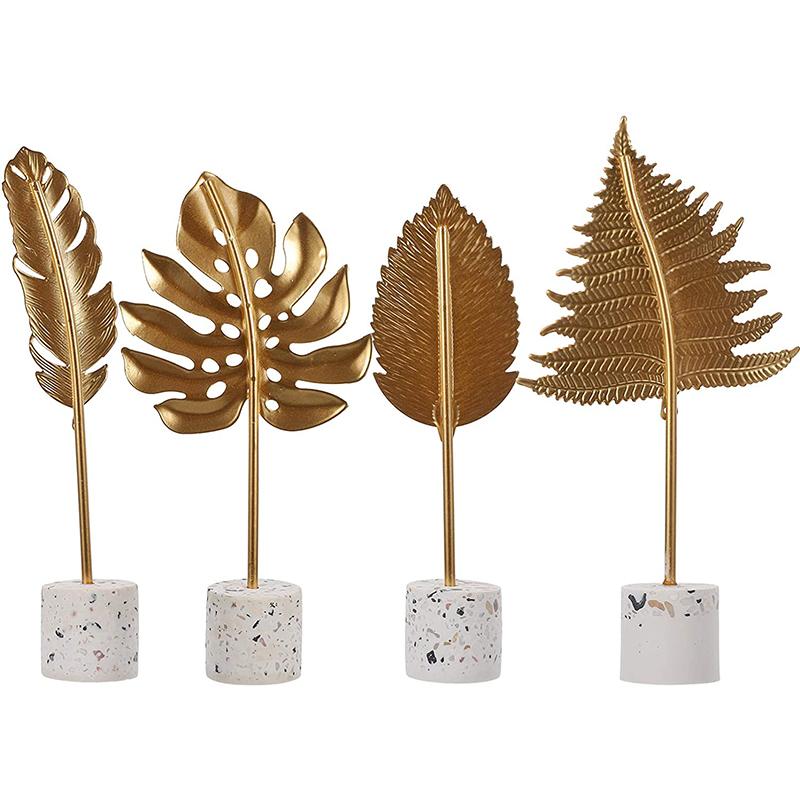 Shiny Gold Leaf Christmas Decorations