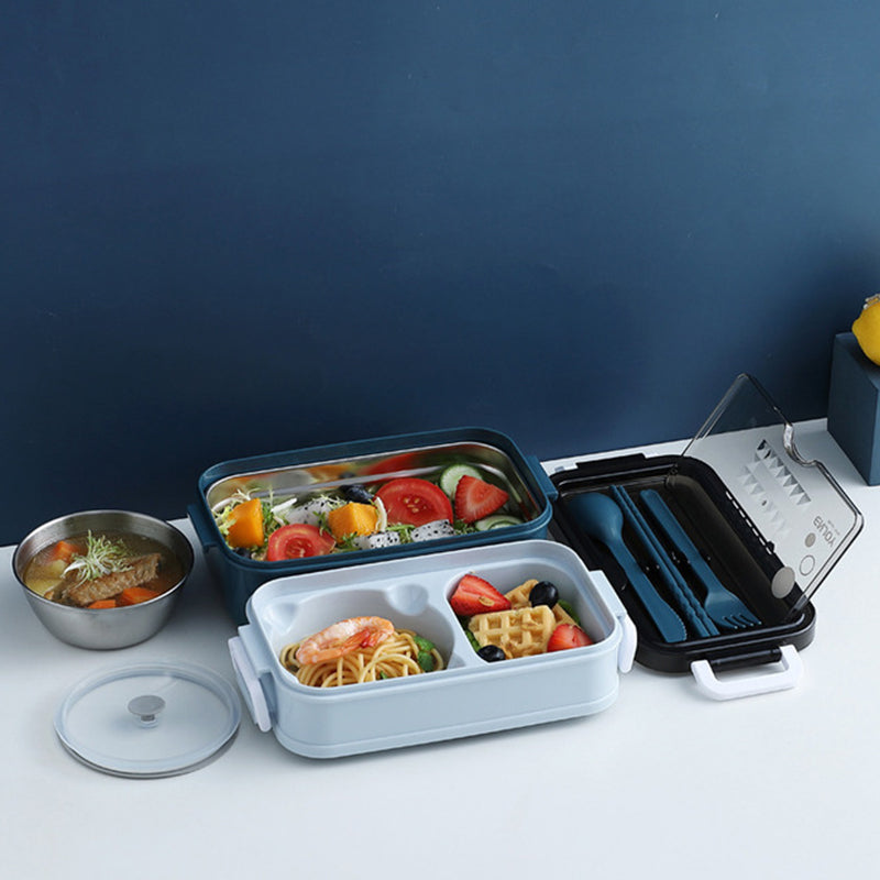 Portable 3 Layer Thermal Lunch Container - Luxicro