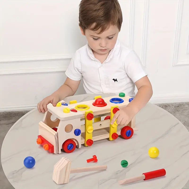 Colorful Children's Construction Vehicle Playset