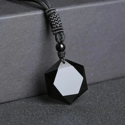 Bold Dark Stone Pendant Necklace