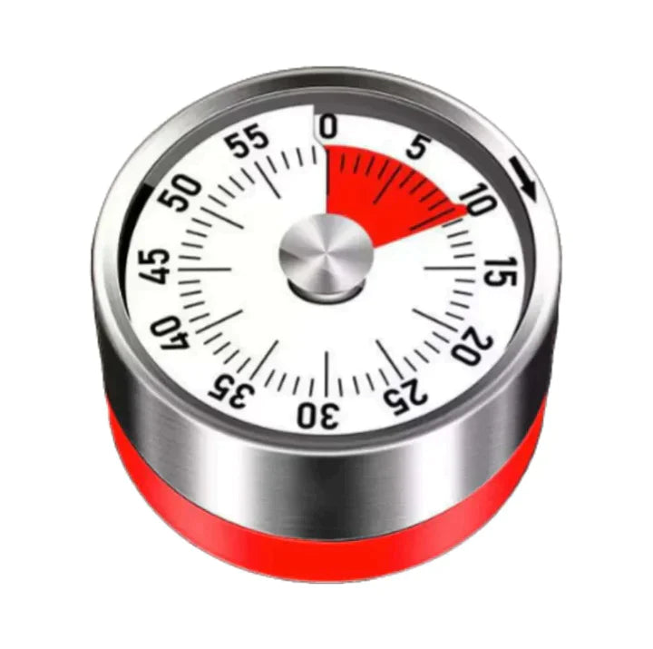 Contemporary Silver Kitchen Wall Clock