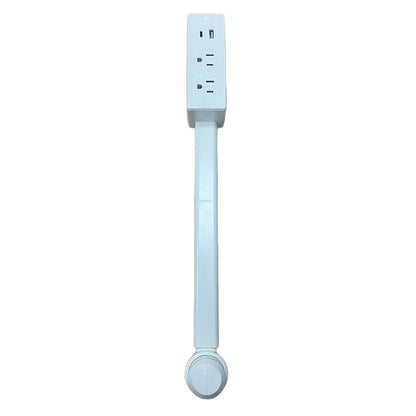 Compact USB Power Strip with Rotating Plug Outlet